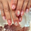 桜色ピンクの大人ネイル💅　#新富町駅近ネイルサロン