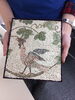「鳥のモザイク」生徒様作品。オリジナルは白黒のローマ時代のモザイク「【銀座　イタリアンモザイク教室】【中央区　イタリアンモザイク教室】いにしえのモザイクをコツコツ制作するレッスンです」