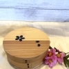 桜の皮がアクセント♪さくらシリーズの丸型曲げわっぱ弁当箱（650ml）