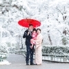雪景色の中で七五三撮影を行いました　【千葉 稲毛 美浜 浅間神社近くの写真館★着物・和装撮影はプロにお任せ】