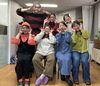 ハーモニクスの練習後写真✨「いよいよ3/29（日）はイズミヤ六地蔵へ🌸」