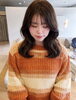 顔周りが華やぐ韓国風ヘアスタイル「本日当日予約OK！春カラーでつくるやわらかレイヤーミディ」