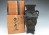 新潟市/三条市/買取本舗ふくろう】 峰一 蝋型鋳銅 角型花器 銅製 花瓶