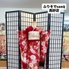 ふりそでsanQ高砂店👘鮮やかな赤🌹薔薇レースパール洋柄お振袖♡春休みはふりそで探しに🌸【東京都葛飾区限定！成人式の豪華振袖フルセットレンタル店】