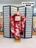 ふりそでsanQ高砂店👘鮮やかな赤🌹薔薇レースパール洋柄お振袖♡春休み