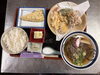 天ぷら盛り、五目焼き、かけそば「本日の日替わり」