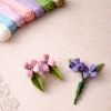 いとまき花の技法で作る　小さいお花のアクセサリー