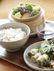 野菜たっぷりヘルシーランチ、おすすめです。「チーズ香る大葉豚巻きとごちそう蒸籠蒸し」