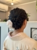 華やかなヘアセットで特別な日を彩「ご入学おめでとうございます。春らしく上品なシンプルヘアセット」
