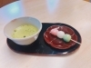 三色団子とお抹茶セット（税込700円）「2日間限定販売の『三色団子とお抹茶セット』　うぐいす亭」