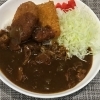 本日のAランチは　エビカツ&クリームコロッケカレー🍛