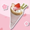 4月限定♪桜と苺の花束クレープできました！