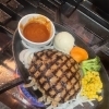 鉄板アツアツハンバーグ😋