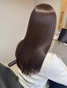 髪質改善で艶やかなストレートヘアへ「Wトリートメントでつくる、つやつやブラウンストレート」