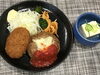 「本日のAランチは　チーズハンバーグ」