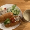 自家製ツナサラダをパンで楽しむプレート