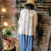 花刺繡ブラウス×ライトデニムで“大人ナチュラル春コーデ”