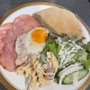 蕎麦粉だけで焼き上げたグルテンフリー蕎麦パンケーキを試作中です