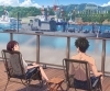 海を眺めゆったり外気浴を堪能「海を眺めながら、GWは二人や仲間とゆったりサウナ時間を✨️」