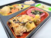 今治の高齢者向け宅配弁当。夕食は豚肉の中華風ピリ辛炒め。「4/25(土)の夕食は「豚肉の中華風ピリ辛炒め」」