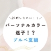 パーソナルカラー迷子〜ブルベ夏編〜