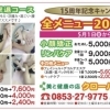 【15周年感謝】全メニュー20%OFFキャンペーンのお知らせ
