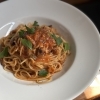 本日の旬魚で楽しむトマトベースパスタ「プッタネスカ」