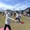 常磐の杜内にある公園で青空ヨガ！