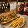 ルートビア＆Dr.Pepperで楽しむ、王道フィリーチーズステーキセット