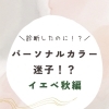 パーソナルカラー迷子〜イエベ秋編〜