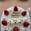 こうせいくんお誕生日おめでとう♪ わんちゃんデコの生クリーム5号ケーキ