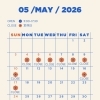 2026年5月の営業日カレンダーのお知らせ✨️【大分駅から徒歩8分にあるセレクトショップです！新品、古着、雑貨を幅広いジャンルで取り揃えています。メンズ・レディース取り扱いあります◎】