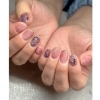 紫ニュアンス×ピンクでつくる大人フェミニンなハンドネイル