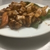 本日の日替わりランチは若鶏と辛ソース炒め定食です