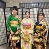 問屋町レンタル着物TUZUMI　お友達の結婚式にご自身の振袖でご参列のお支度をしました