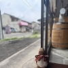 ドアを開けて開放的に