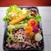 天然ヒラメ天ぷら＆エビフライ＆チーズクリームコロッケ「5月8日のお弁当」