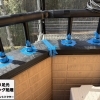 手すり足元のコーキング処理で雨漏りリスクを低減します