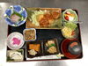 「ヒレカツのトマトソース掛けと小鉢いろいろ 和定食ランチ」