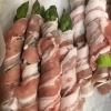 国産アスパラ肉巻きと新じゃが煮、新ごぼうこんにゃく