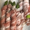 国産アスパラ肉巻きと新じゃが煮、新ごぼうこんにゃく