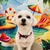 夏の背景に輝く笑顔のわんちゃん紹介🐶🐾