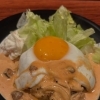 期間限定・目玉焼きのせトマトカルボナーラハンバーグ登場！