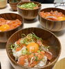 息子が鮭を捌いてくれて、サーモン丼を食べました！たまに活躍してくれる息子です笑「鮭、ジェラート、初心者マーク」