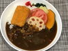 「本日のAランチは　野菜たっぷりエビカツカレー🍛」