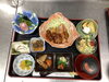 「味噌カツと手作り小鉢・茶碗蒸しの本日の和定食ランチ」