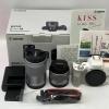 Canon キャノン EOS KISS M ホワイト レンズ2本 55-200㎜ / 15-45㎜の買取は札幌市白石区の大吉白石栄通店にお任せ下さい。
