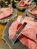 「黒毛和牛焼きしゃぶを特製卵黄甘ダレで」