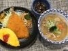 「本日のAランチは　豚汁&アジフライ」