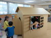 「「段ボールハウス」幼稚園、保育園で楽しみながら創造力を育てる！住宅展示場などの集客ツール！【段ボールから夢をカタチに！様々なサイズの段ボール購入・防災に備える避難所生活グッズ（段ボール箱まくら・段ボールベッド＆防災トイレ付等）製造見積販売】」